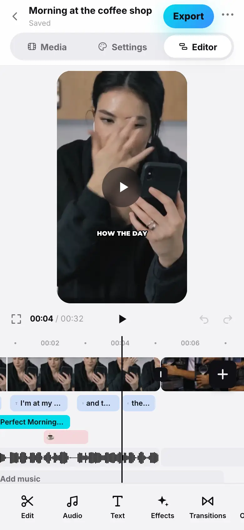 iPhone demo: Step 1 of 4