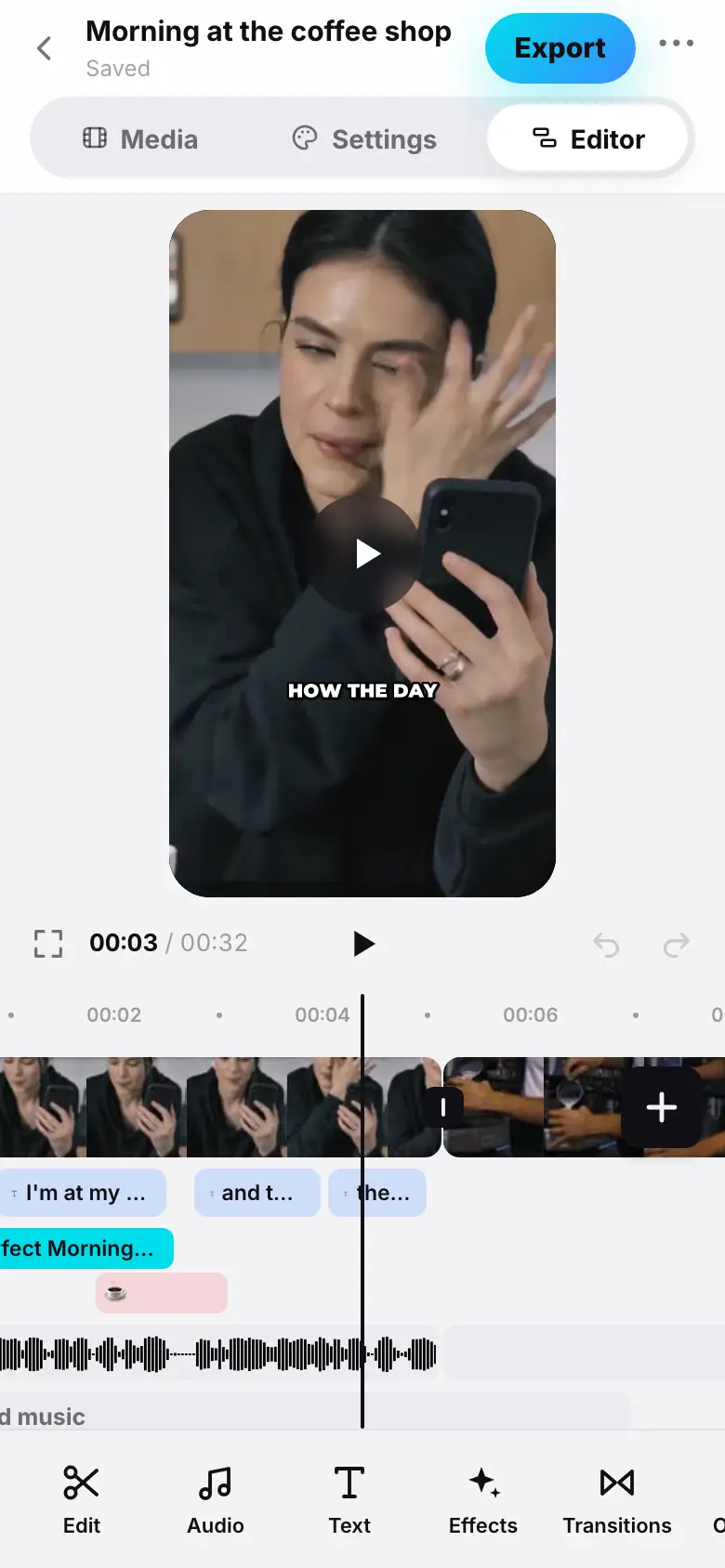 iPhone demo: Step 1 of 4