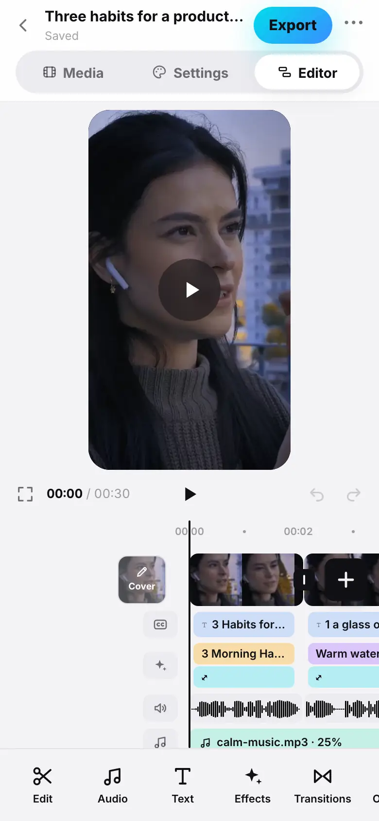 iPhone demo: Step 1 of 7